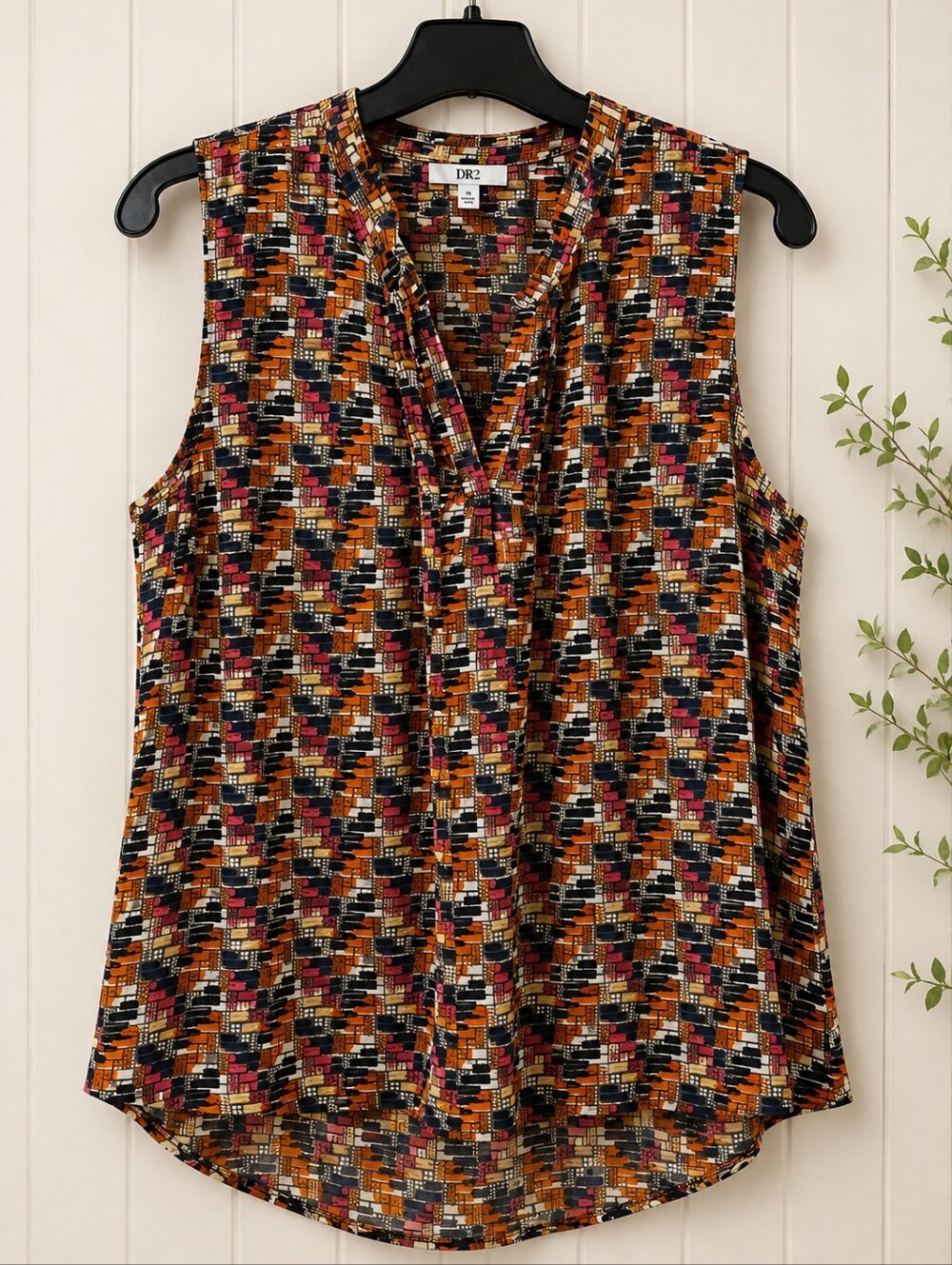 DR2 (3) Mustard and Navy Paisley Print Sleeveless Camisole Bundle - Picture 5 of 5